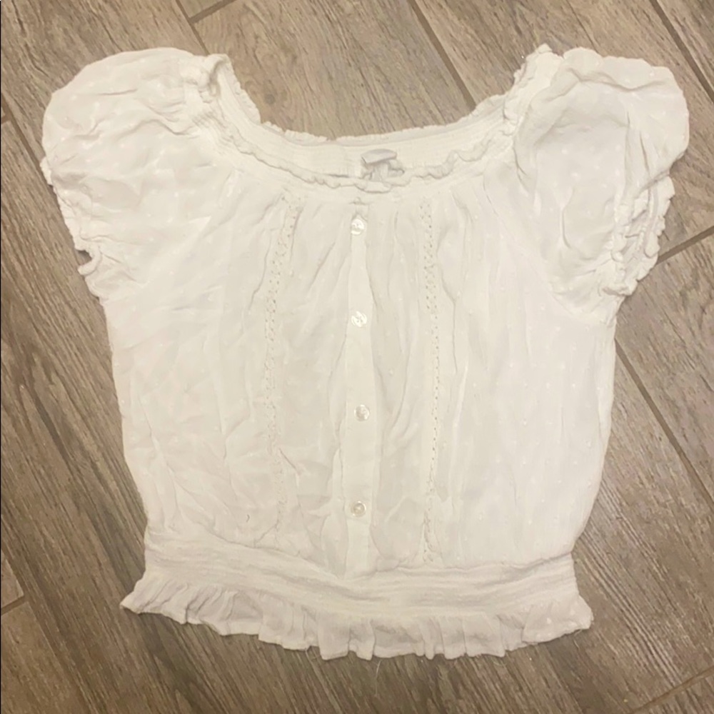 3 for $12 Girl’s white peasant top 14/16